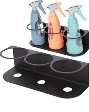 Spray Bottle Holder 6 Large Opening Wall Mount Solid Steel Storage Rack, Hold...