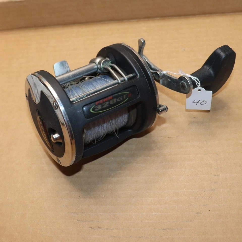 Carrete de pesca de grafito de alta velocidad Penn 320 GT2 de colección hecho en EE. UU. WBU#40 Foto 3 de 4