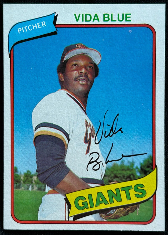1980 Topps #30 VIDA BLUE San Francisco Giants MLB baseball card NM