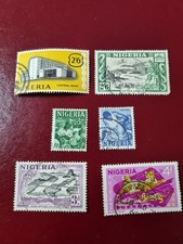 World Stamps. 6 x pre-decimal NIGERIA Stamps (L478)