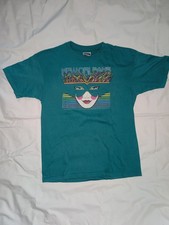 VTG 90s New Orleans Mardi Gras Mask XL T Shirt Teal Single Stitch Destination