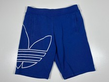 Adidas Sweatshorts Boys M 11/12 Blue Trefoil Logo Casual Athletic Comfort Soft