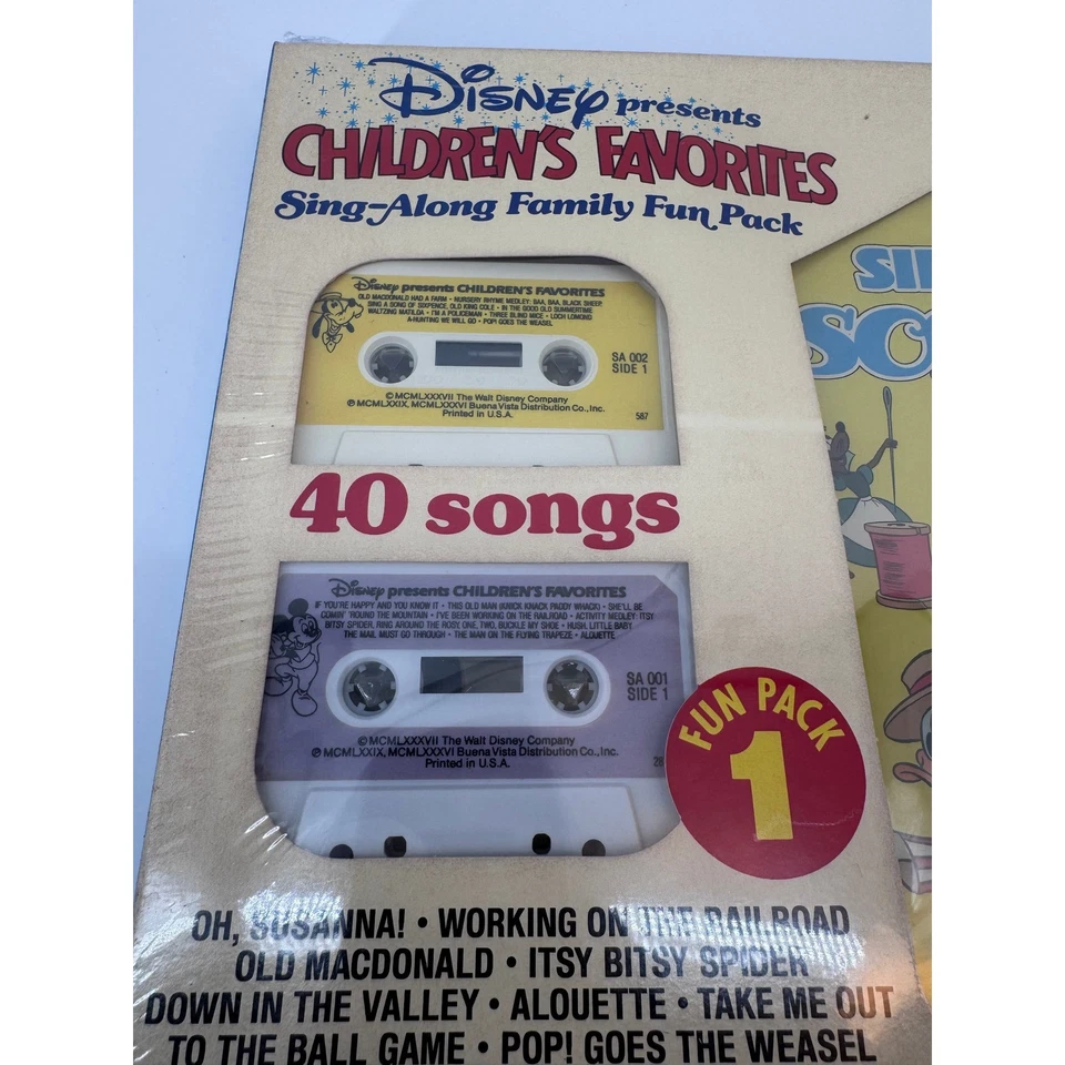 Vintage Disney Children's Favorites Sing-Along Family Fun Pack Cassette Set - Image 4 of 4