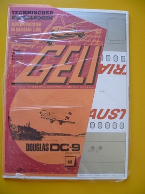 Modellbogen Geli Douglas DC 9 Modellbau