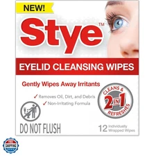 Cleansing Eyelid Wipes – Individually Wrapped Face Wipes Gently Remove Oil, D...