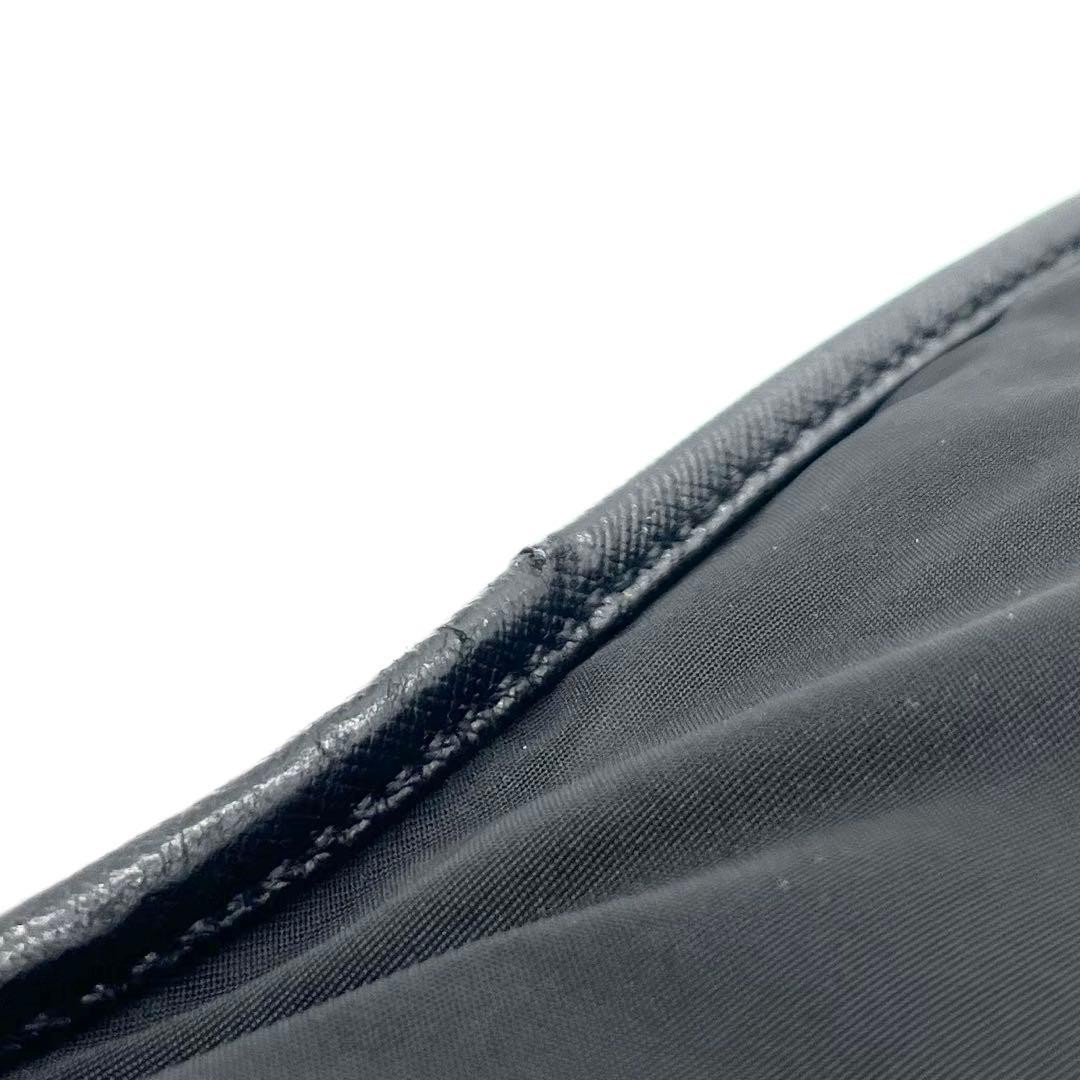 PRADA Shoulder Messenger Bag Tessuto Saffiano Black A4 Storage thumbnail 13