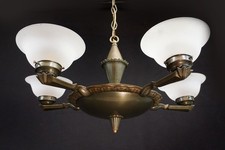antik Jugendstil Art Deko Kronleuchter Deckenlampe 1920/30 überarbeitet
