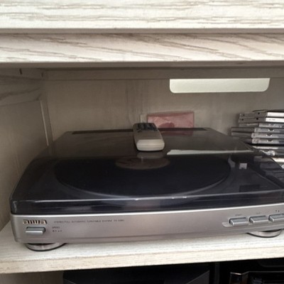 Aiwa PX-E860 Stereo Full Automatic Turntable System with Dust Cover & Remote