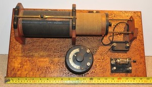 1920's Home Built Crystal Radio with Loose Coupler & Murdock Variable Capacitor