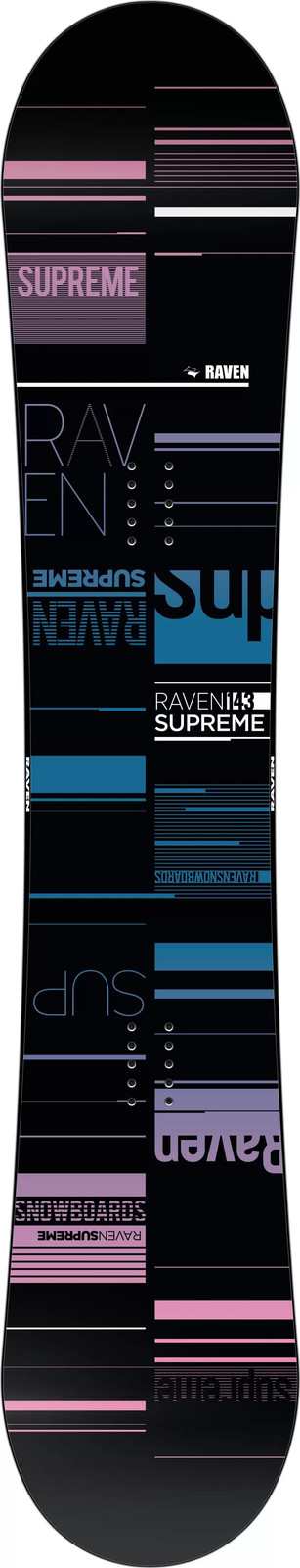 Snowboard Supreme RAVEN black anti-vibrations pour un contrôle optimal sur piste glacée