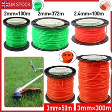 2/2.4/3mm Heavy Duty Nylon Round Strimmer Brushcutter Line Wire Cord 50m-372m UK