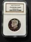 NGC - Kennedy Half Dollar - 50c - 2003 S SILVER - PF - 69  ULTRA CAMEO