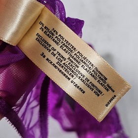 Dita Von Teese Vedette Shocking Violet Embroidered G-String Thong Panty Size S