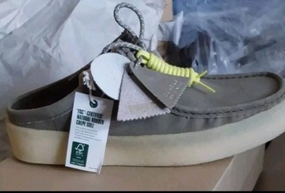 Clarks Originals Wallabee Cup Lo Herren Oliv Öko Leder Clog UK Gr. 10 G EU 44,5