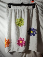 Very Rare Vintage Canyon Group Towel Wrap Robe Floral Made In USA