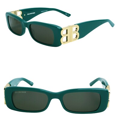 BALENCIAGA DYNASTY 0096 Green 006 Fashion BB Logo Narrow Slim