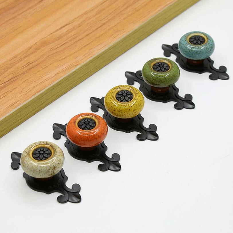 Möbelknopf Keramik Möbelgriffe Kinderzimmer Schrank KNÖPFE Antik Schubladenknopf - Bild 3 von 4