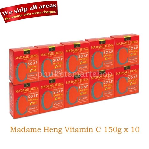 Madame Heng Pomegranate Vitamin C Soap Bar Natural Herb Whitening 150g x 10 Bars