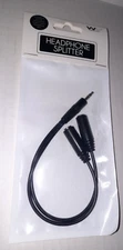 3.5mm Audio Mic Splitter Y Cable Headphone Adapter 1 Male to 2 Female New
