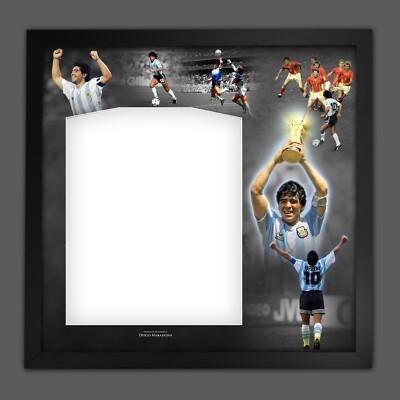 DIY Shirt Bilderrahmen. Diego Maradona Argentinien. Perfekt zum Einrahmen