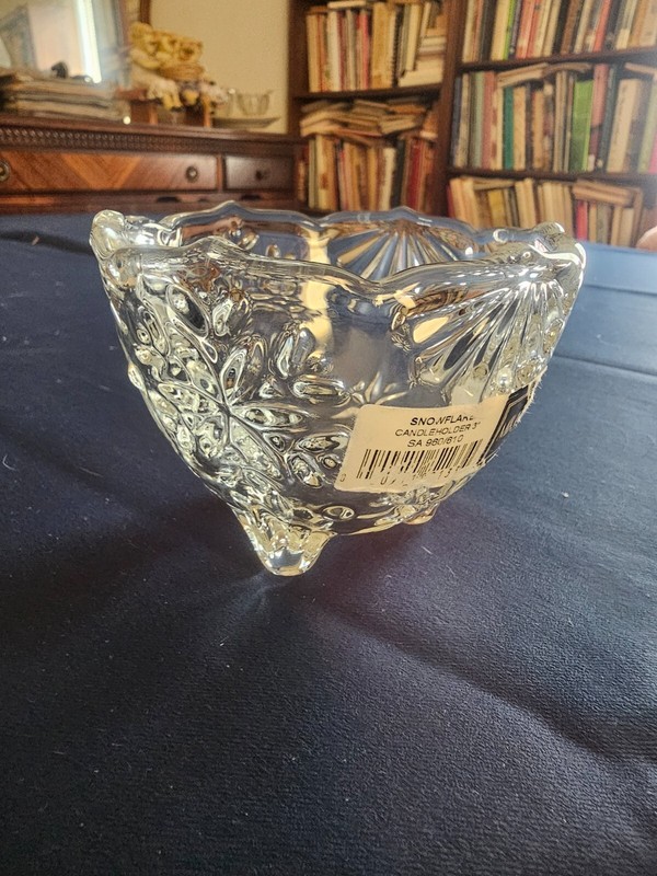3- Footed 3.75-Inch Mikasa Crystal Votive Candle Holder