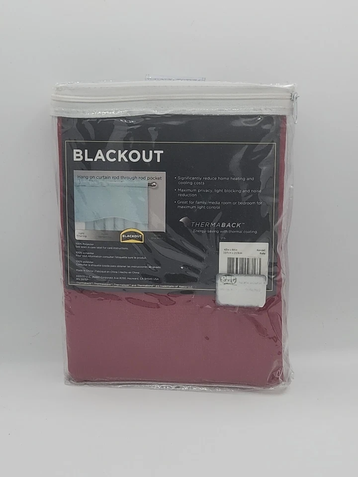ECLIPSE Kendall Modern Blackout Thermal Rod Pocket Window Curtain Bedroom 42×84 - Image 2 of 2