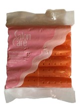Vintage Salon Care Plastic Magnetic Rollers 13/16" Sealed Package of 12 Orange