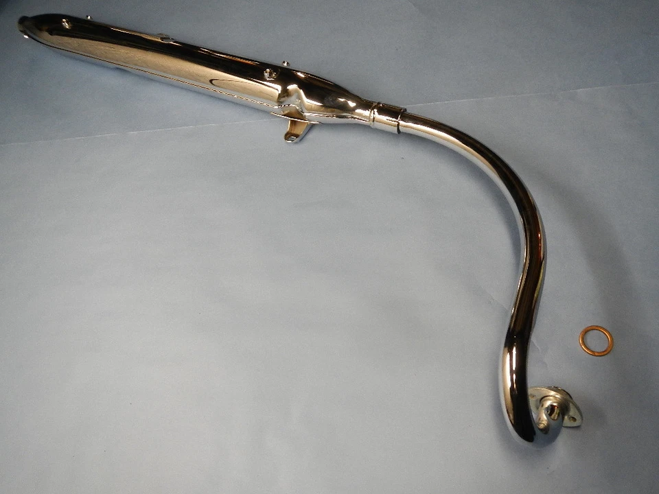 NUEVO CROMO HONDA CT 200 1964-1967 CT200 ESCAPE SILENCIADOR TUBO CABEZAL CT 66 TRAIL Foto 4 de 4