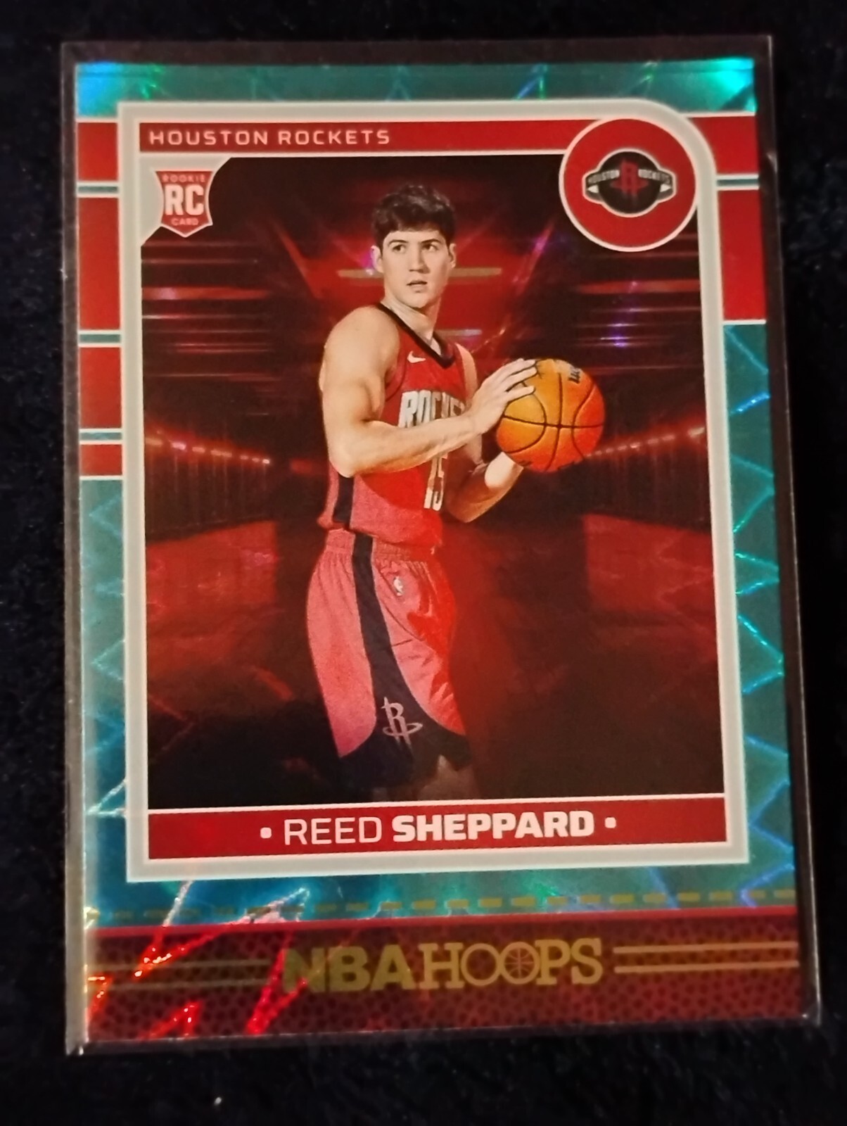2024-25 Panini Nba Hoops - Rookies Reed Sheppard #233 Teal Explosion (RC)