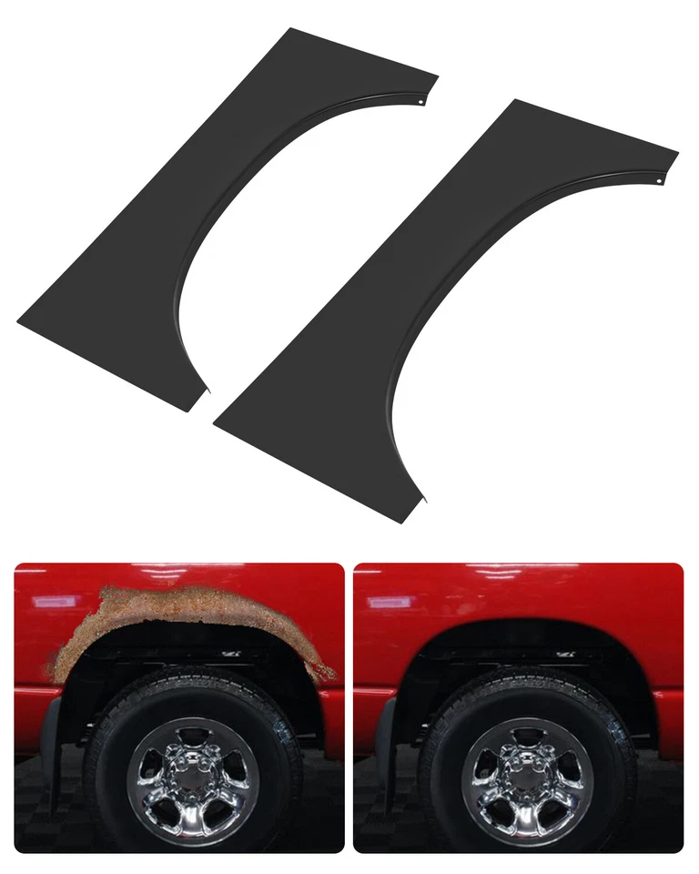 Пара ремонтных крыльев для задней верхней колесной арки панели кузова для Dodge Ram 1500 2500 3500 - Изображение 2 из 4