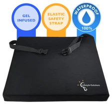 Gel Infused Wheelchair Seat Cushion Pad for Coccyx, Orthopedic Office Pillow