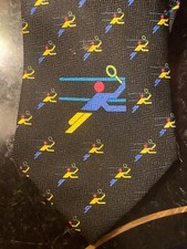 VTG BROTHERS TENNIS PATTERN POLYESTER TIE