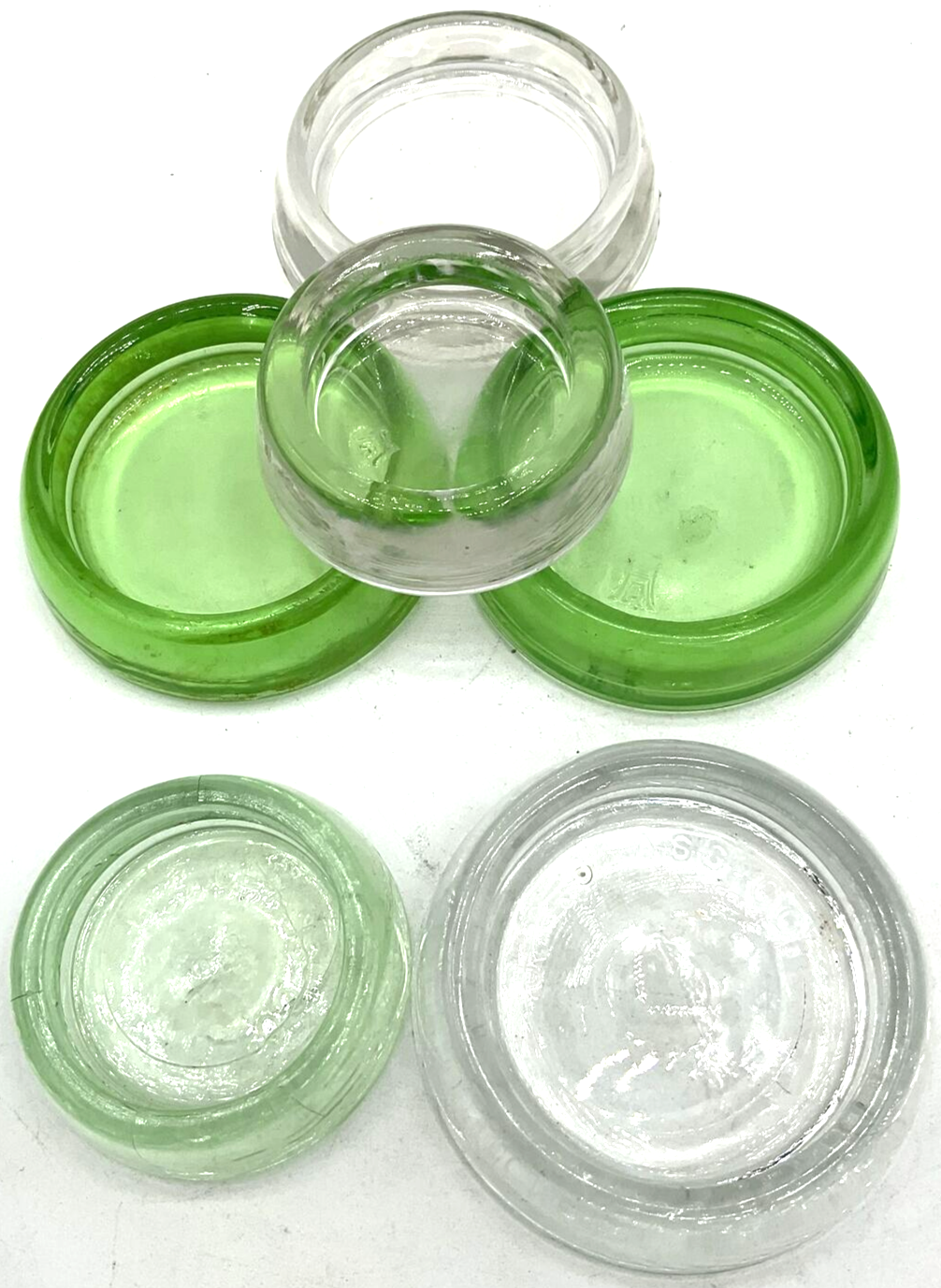 Vintage Lot of Four Hazel Atlas US Glass Green Uranium Glass Furniture