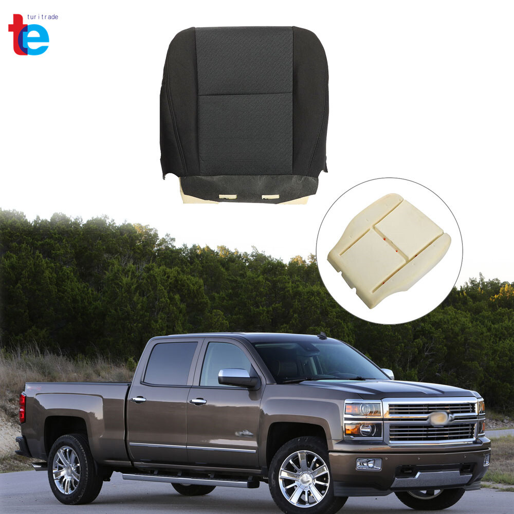 Driver Bottom Cloth Seat Covers &Foam Cushion 2007-2014 For Chevy Silverado 1500