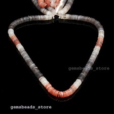 Genuine Multi Moonstone Wheel Shape Smooth Rondelle Spacer Beads 6-7mm 15"