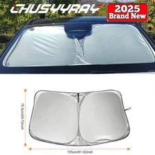 For F250 Foldable Car Windshield Sun Visor Shade Cover Front Window UV Block