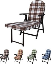 Sedia Poltrona Relax reclinabile manuale in legno faggio e tessuto  Giglio