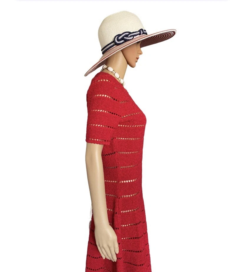 VALENTINO Abito da cocktail Oscar de la Renta in tweed nuovo con etichette taglia M