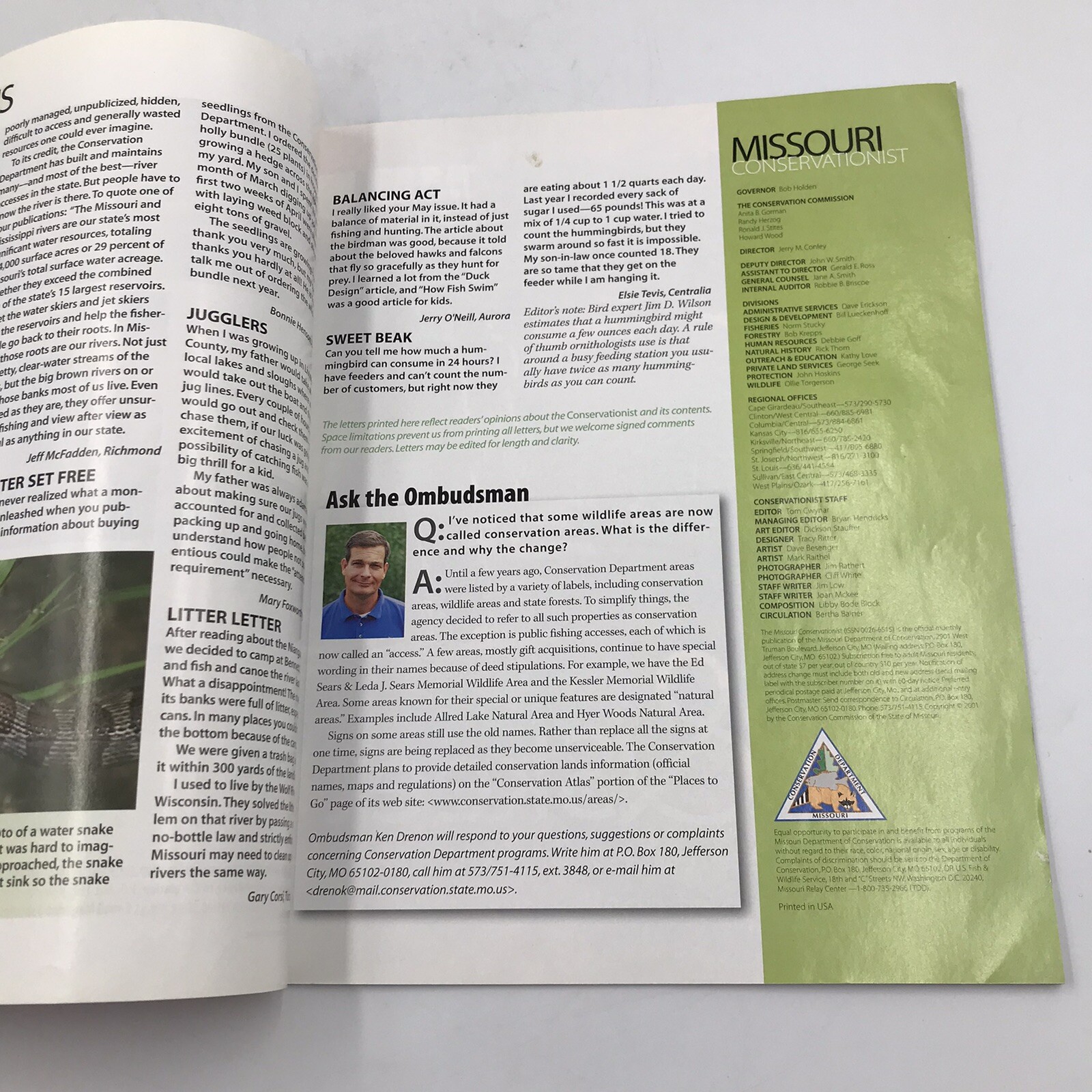 Vintage Missouri Conservationist Magazine July 2001 Vol 62 Issue 7 Hunting MDOC