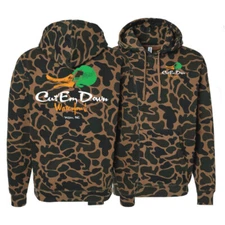 Cut'Em Down Waterfowl Old School Camo Logo Hoodie