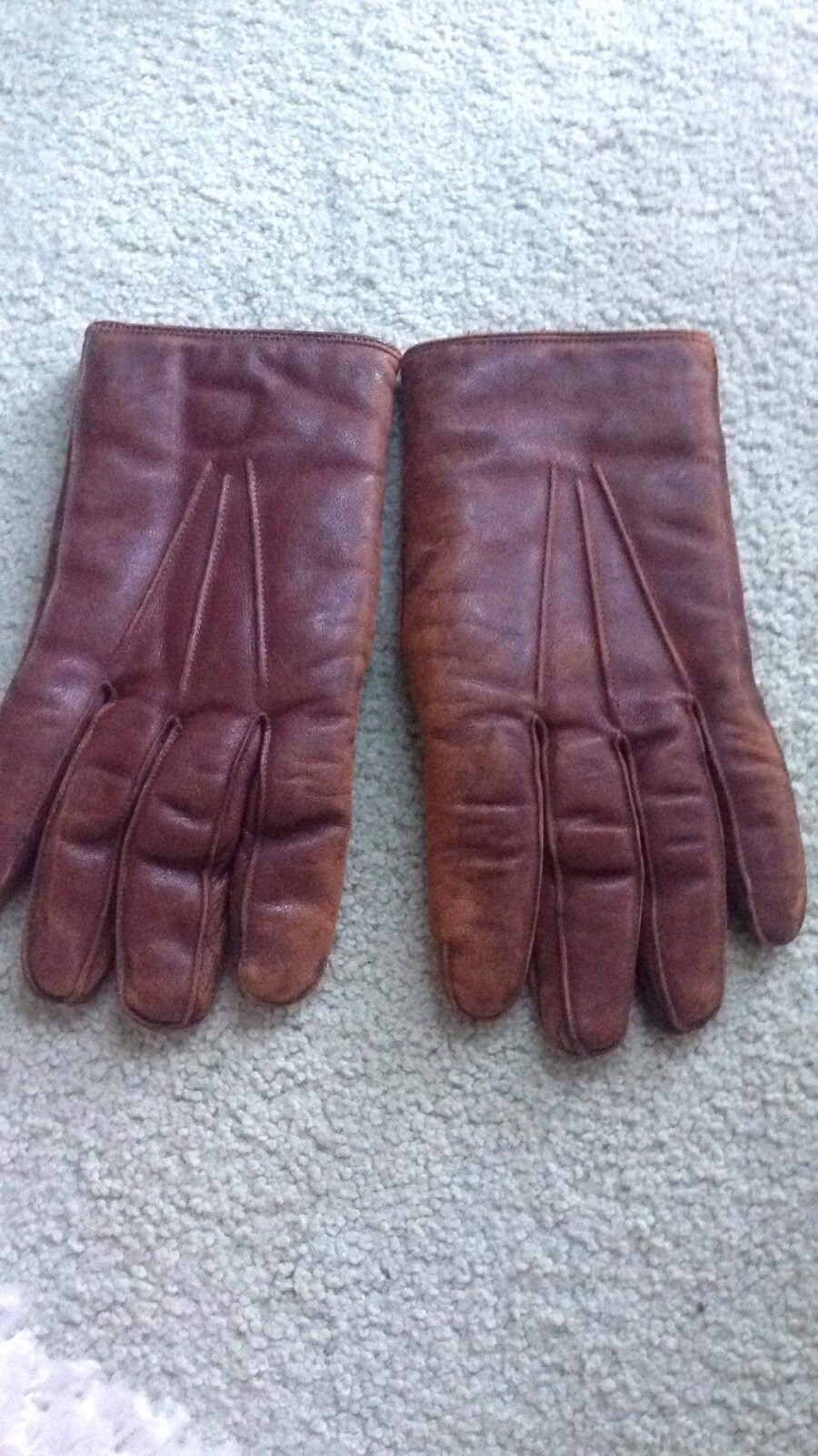 Mens "Vintage" Real Leather Gloves "Turners Oakleaf" Vintage Leather