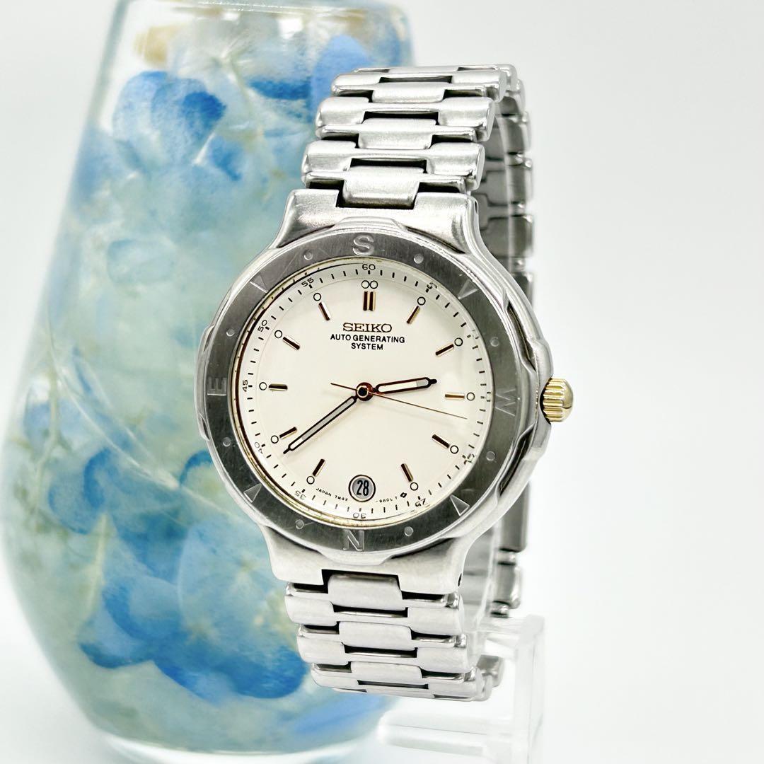 Seiko Vintage Silver Automatic Men's Watch 4.1cm 7M42-6A10