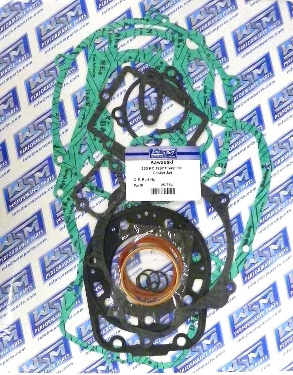 WSM Gasket Kit, Complete: Kawasaki 250 KX 1992 - 25-754 | eBay