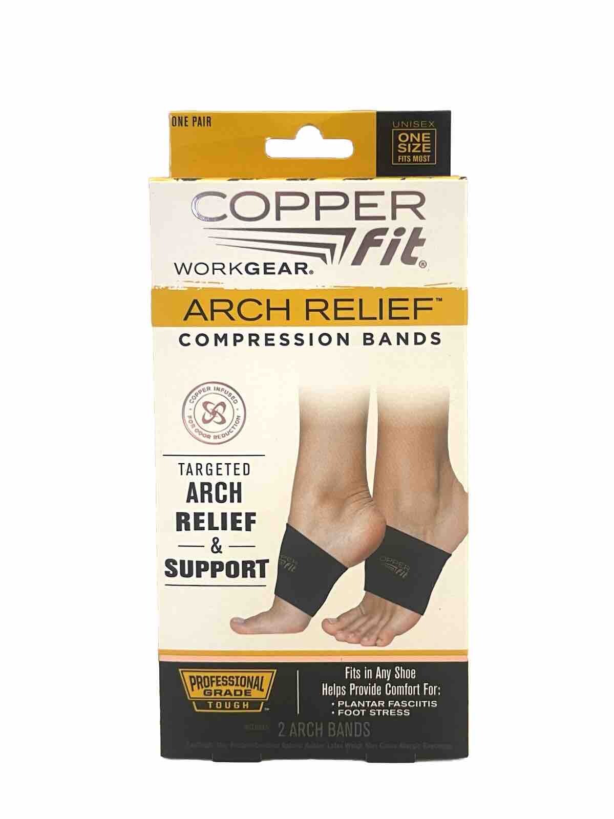 Copper Fit Arch Relief Compression Bands, Professional Grade Plantar ...