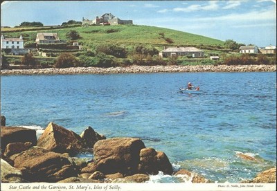 Vintage John Hinde Postkarte Star Castle Garnison St Mary's Isles of Scilly