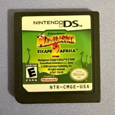 Nintendo DS Madagascar: Escape 2 Africa Game Cartridge Activision E 2008 NTSC