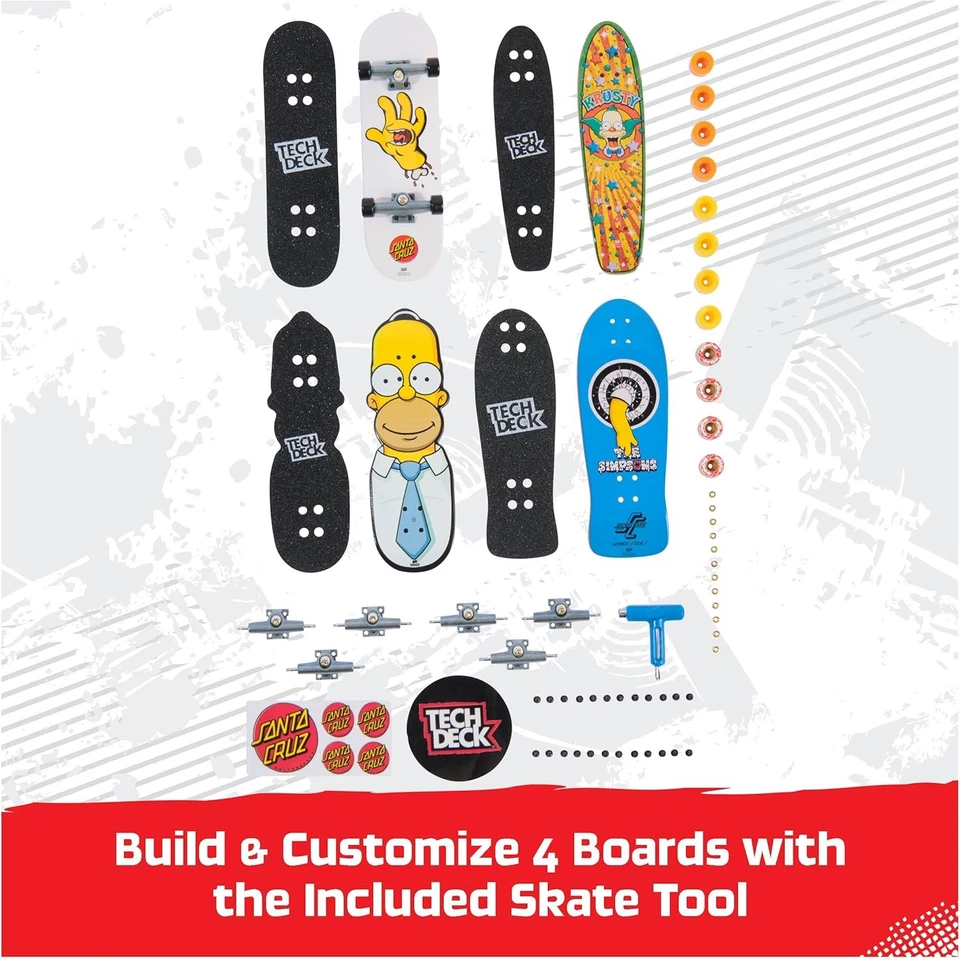 TECH DECK, Ultra DLX Fingerboard 4-Pack, Simpsons Skateboards, Collectible...  - Image 3 of 4