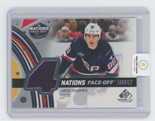 2025-26 SP Game Used 4 Nations Face-Off Fabrics Jersey Jack Hughes #4N-HU USA