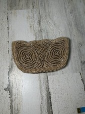 Vintage 1950s 1960s Sivercraft Beaded Clutch Pearl Evening Bag Hand Made Japan