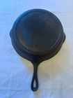 "Fully Restored" Lodge #7 CAST IRON SKILLET  Arched Logo Seasoned Flat